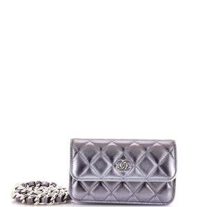 Chanel Coco Punk Chain Clutch Quilted #240048C25B